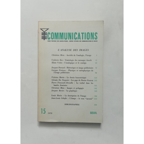 Communications (n°15, 1970) - L'analyse des images