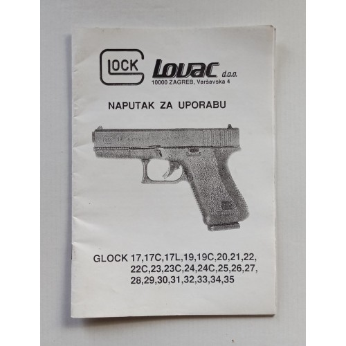 Naputak za upotrebu za automatski pištolj Glock Safe Action