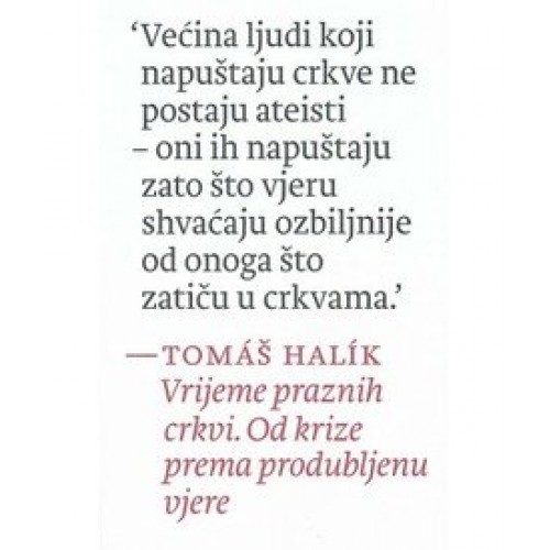 Vrijeme praznih crkvi - od krize prema produbljenju vjere Vrijeme praznih crkvi - od krize prema produbljenju vjere