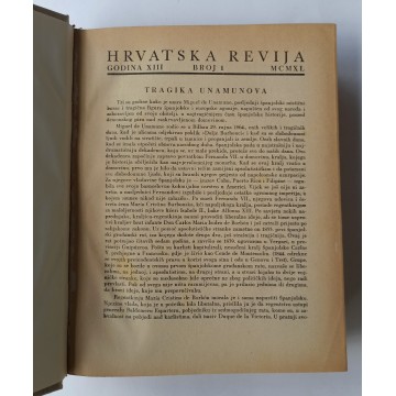 Hrvatska revija Godina XIII. brojevi 1.-12./1940.