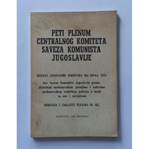 Peti plenum Centralnog komiteta Saveza komunista Jugoslavije