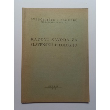 Radovi Zavoda za slavensku filologiju 4 (1961)
